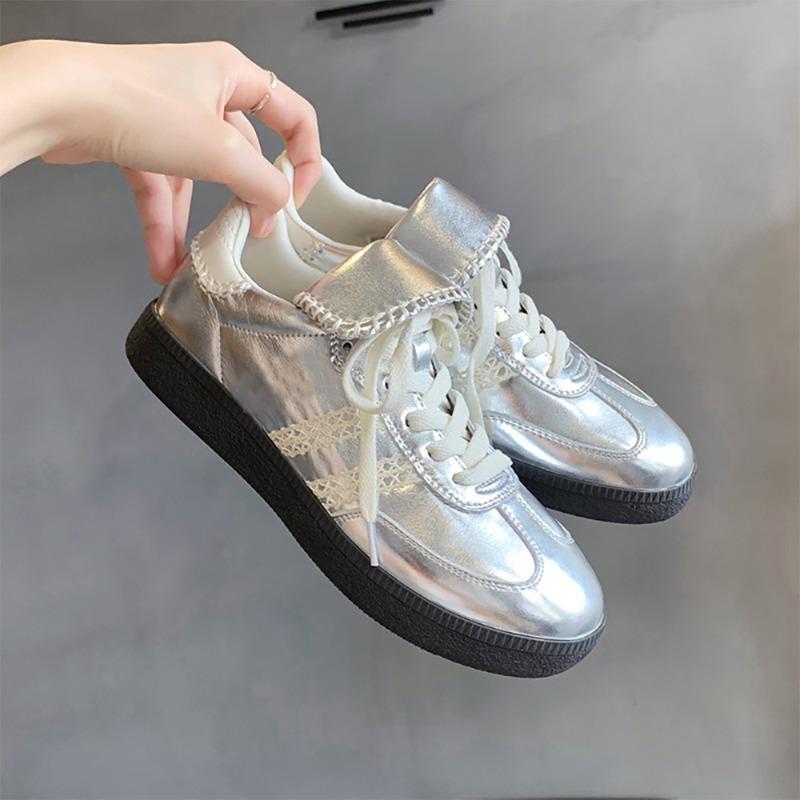 

Женская обувь из коровьей кожи с круглым носком, складной дизайн, ремешок в тон, плоская подошва, повседневные туфли 40