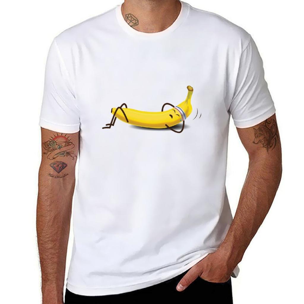 Working Out Banana Tshirt Modern Style Print Tshirt