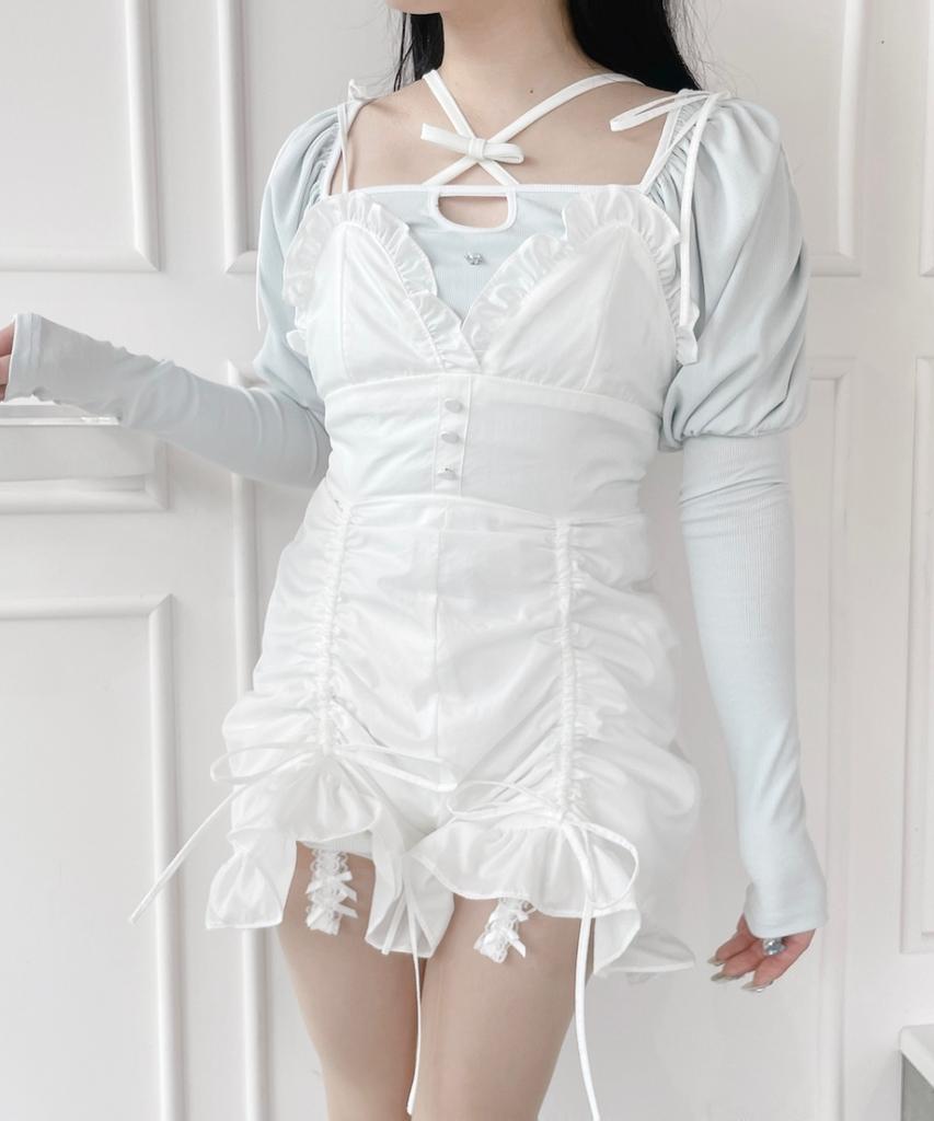 Lililiri Nylon Frill All-In-One_White