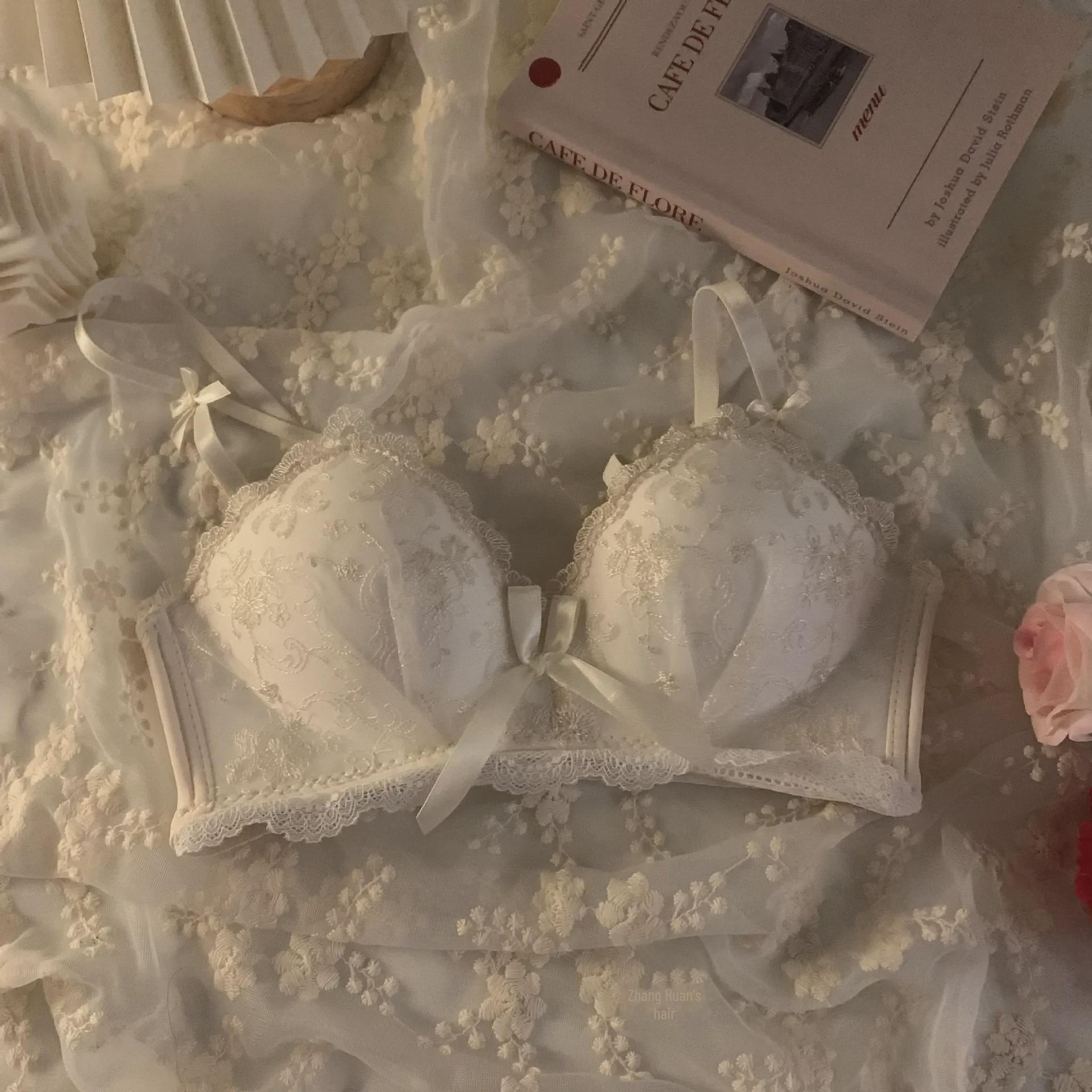 

Женские кружевные бюстгальтеры без стали: Летняя коллекция 2022 года для миниатюрных размеров 34/75AB белый