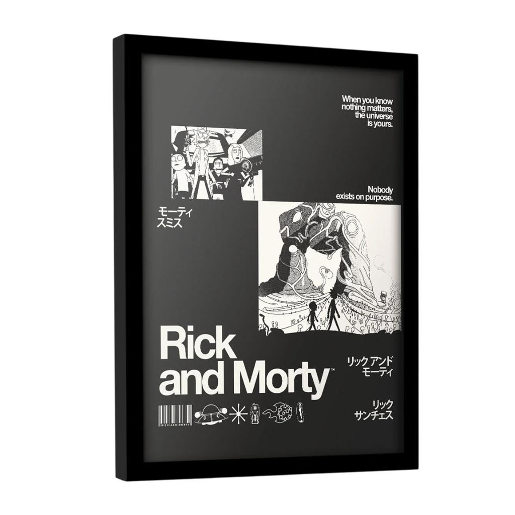 Rick And Morty Nobody Exists On Purpose Framed Print