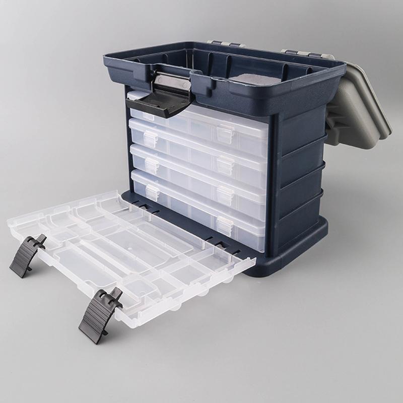 Portable Tackle Organizer Portable Tackle Organizer With 4 Drawers Organizer Utility Box Storage With Multiple Compartments