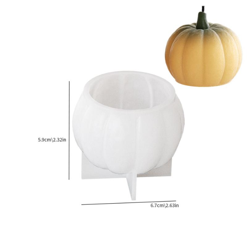 S/M/L Pumpkin Silicone Candle Mold Diy 3D Halloween Ornament Scented Candle Mold Concrete Craft Gift Party Decor Making Tools