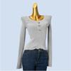 Round Neck Slim Fit Sweater Women's Stylish Niche Style Spring and Autumn Easiest for Match Slimming Inner Knitting Bottoming Shirt Elegant Tops