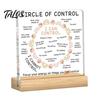 Wooden Base Table Ornament Motivational Mental Health Desktop Decoration, Acrylic Sign with Stand, Inspirational Desk Office Decor, for Therapy