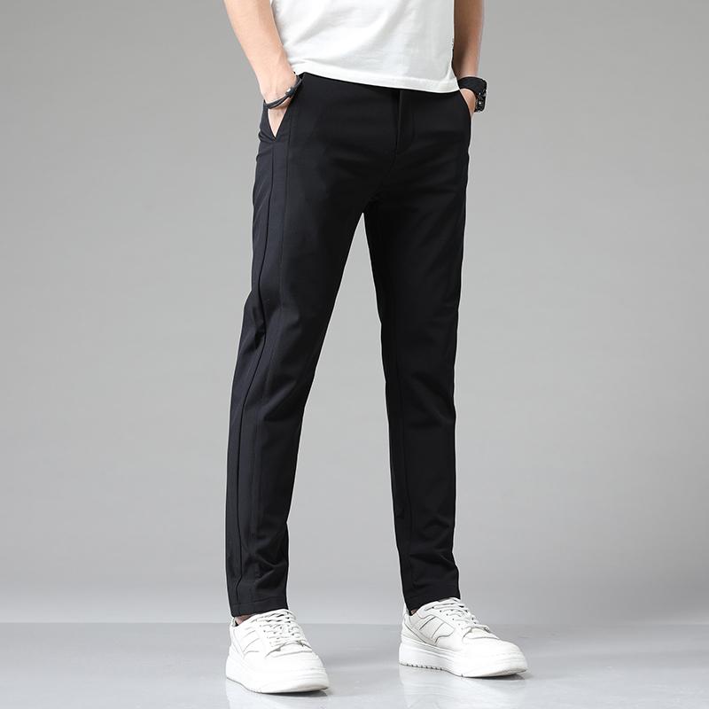 Colors Spring Summer Ultra-thin Men's Stretch Slim Straight Casual Pants Fashion Breathable Golf Sports Trousers