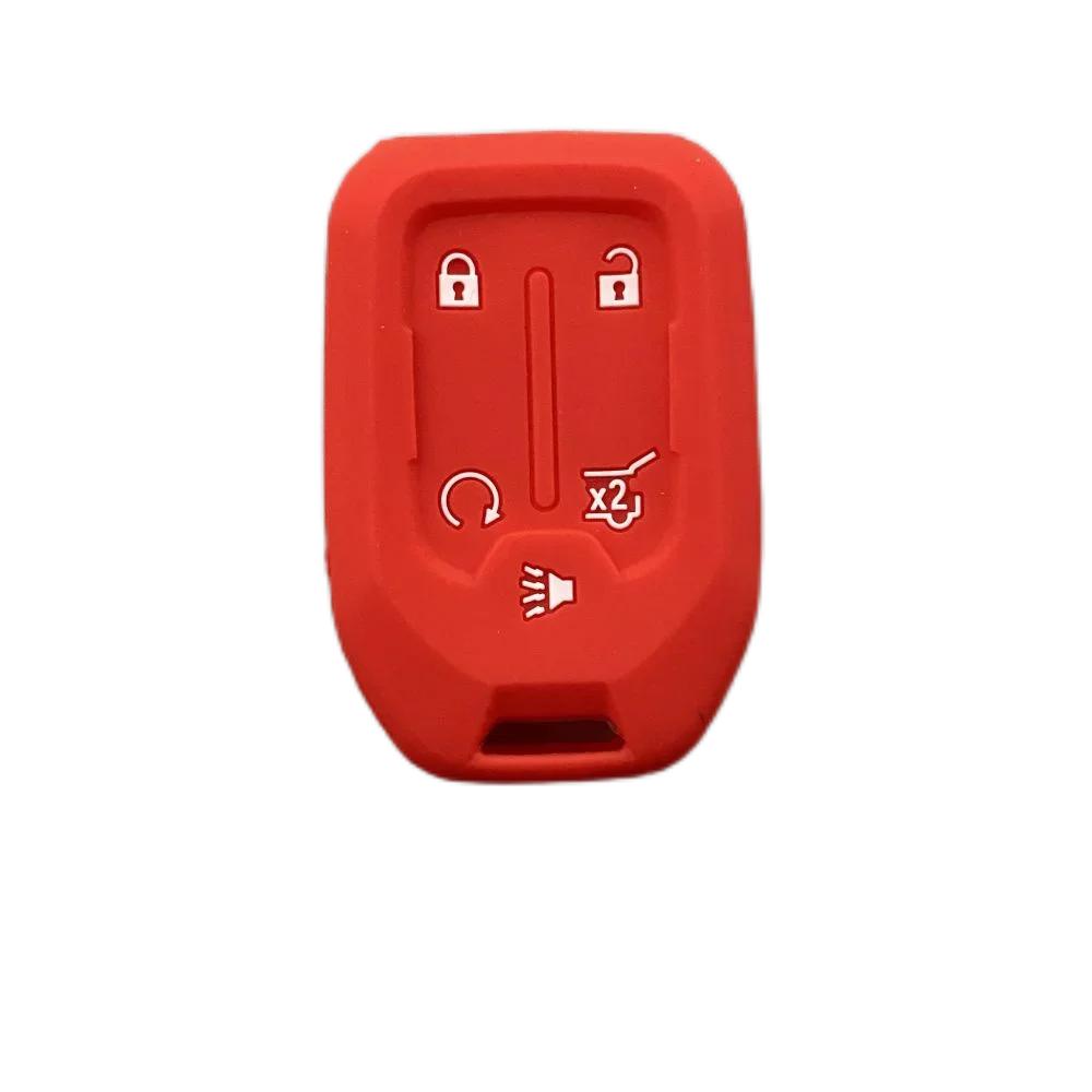 5 Buttons Silicone Car Key Case Skin Protector Cover for Chevrolet Tahoe Silverado Suburban GMC Terrain Acadia YUKON XL Sierra