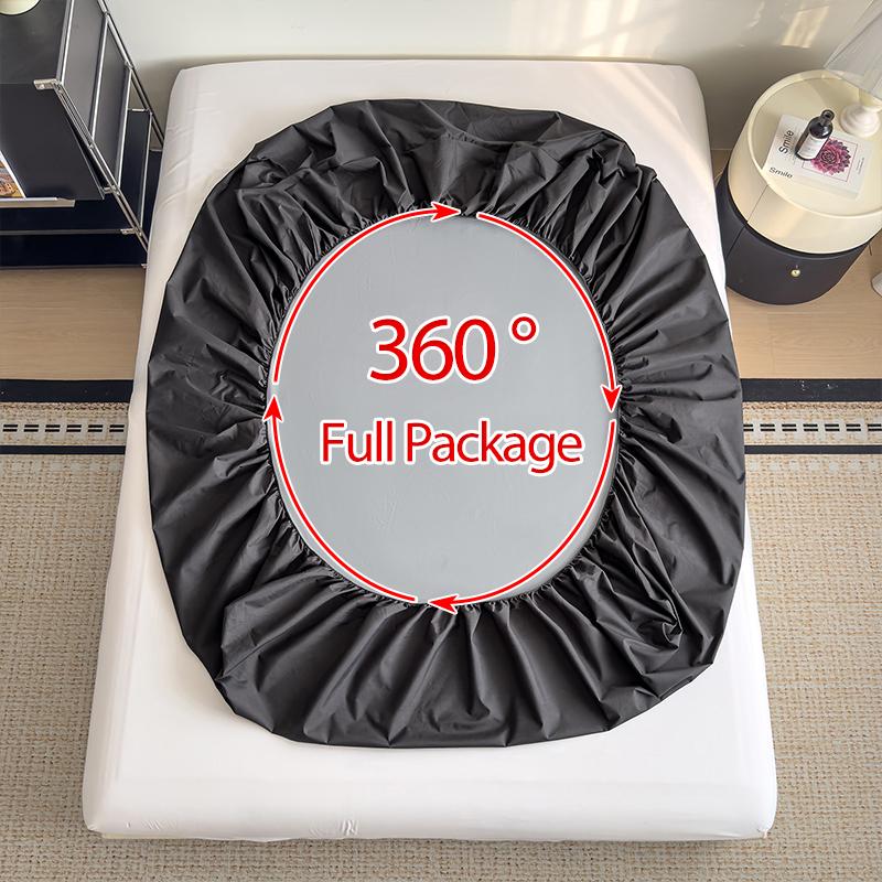 Lençol de Elástico Impermeável de Algodão com Elástico Capa de Colchão Antiderrapante Ajustável para Cama Individual Dupla King Queen 150/180/200cm