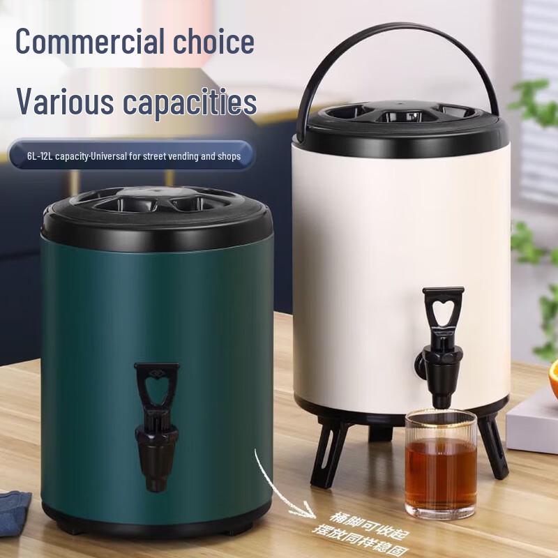 SPSR Commercial Double-Layer Stainless Steel Insulated Beverage Dispenser