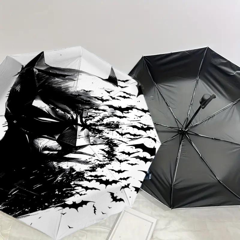 1PC Warner Batman Bats Umbrella-8-Rib Reinforced, Automatic Open, Lightweight & Durable-A20