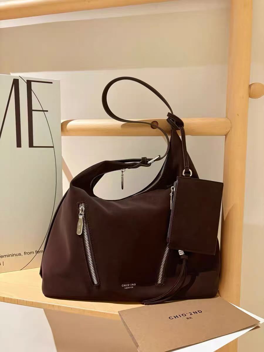 

Nanfeng versatile new Songyu mousse tote bag women s autumn and winter retro simple commuter bag one-shoulder crossbody bag
