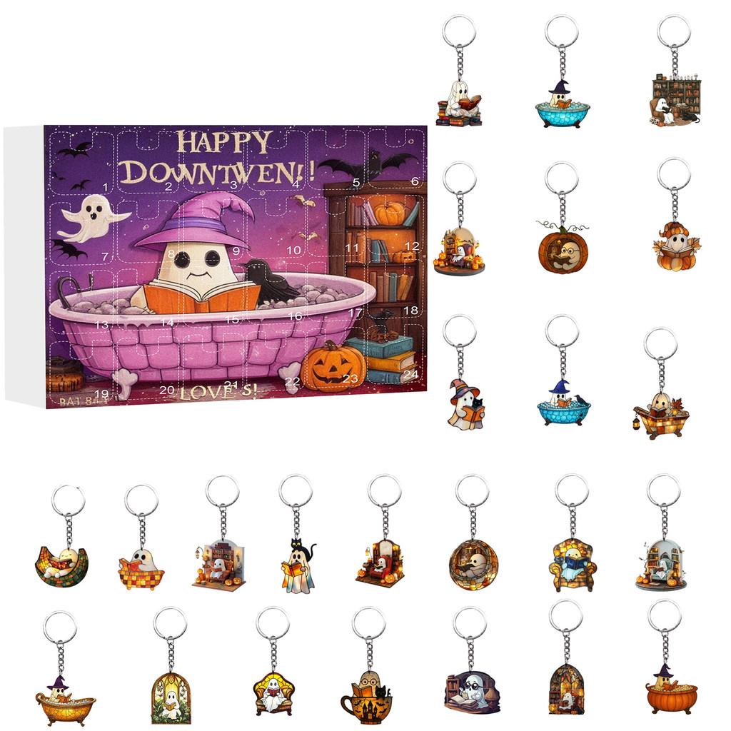Halloween Ghost Keychain Series With Acrylic Material For Party Decor And Collectors Style A