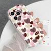 Custodia per Telefono Schermo Intero Crema Cuore d'Amore per iPhone 17 Pro Max/16/15/14/13 Pro