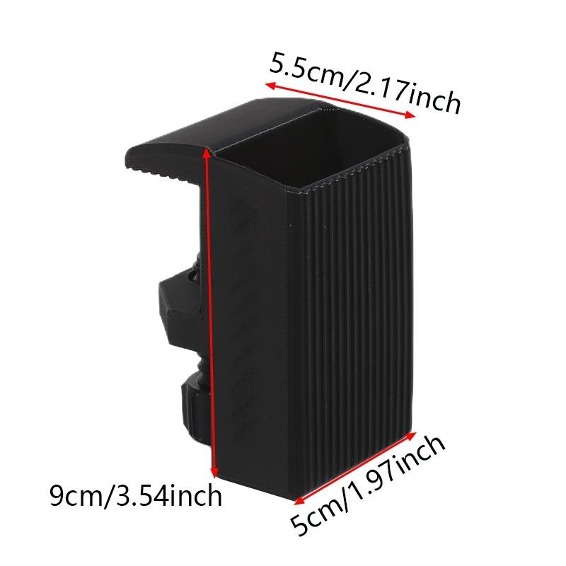 Clip-On Desk Pen Holder Space-Saving Side Table Pencil Organizer Adjustable No-Drill Hanging Pen Storage Box For Office