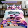 3-teiliges Bettbezug-Set (1 * Bettbezug + 2 * Kissenbezug, ohne Kern),KPop Dämonenjäger Druck Bettwäsche-Set, Schlafzimmer-Dekoration, Ganzjahres, Geburtstagsgeschenk