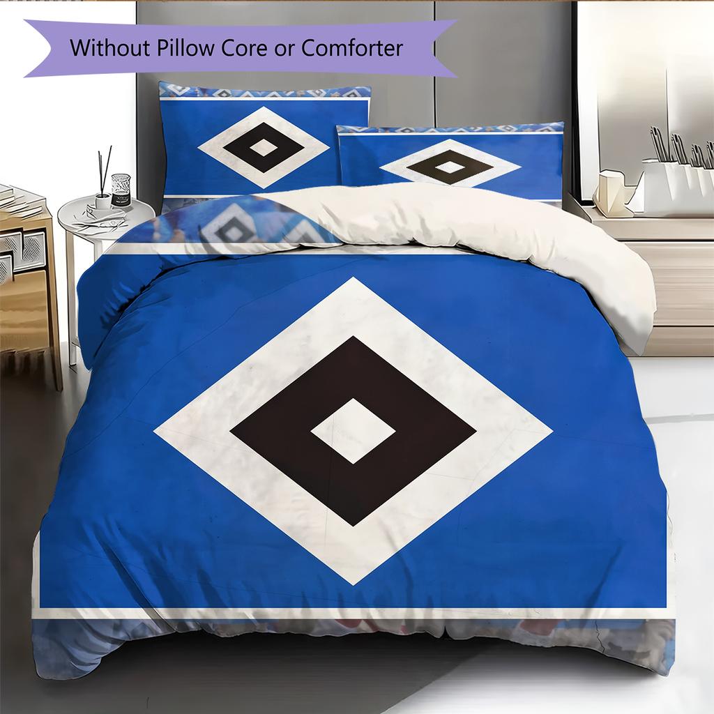 Hamburger SV Pattern Bedding Home Decoration Birthday & Festival Gift (1 * Duvet Cover + 2 * Pillowcase, Without Core)
