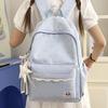 Schoolbag new student schoolbag simple and cute solid color backpack ins gentle wind backpack high value lightweight leisure bag