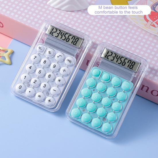 Mini Calculator 8 Digit Display Pocket Size Basic Calculator Battery Powered Electronic Calculator for School Office Home Supplies