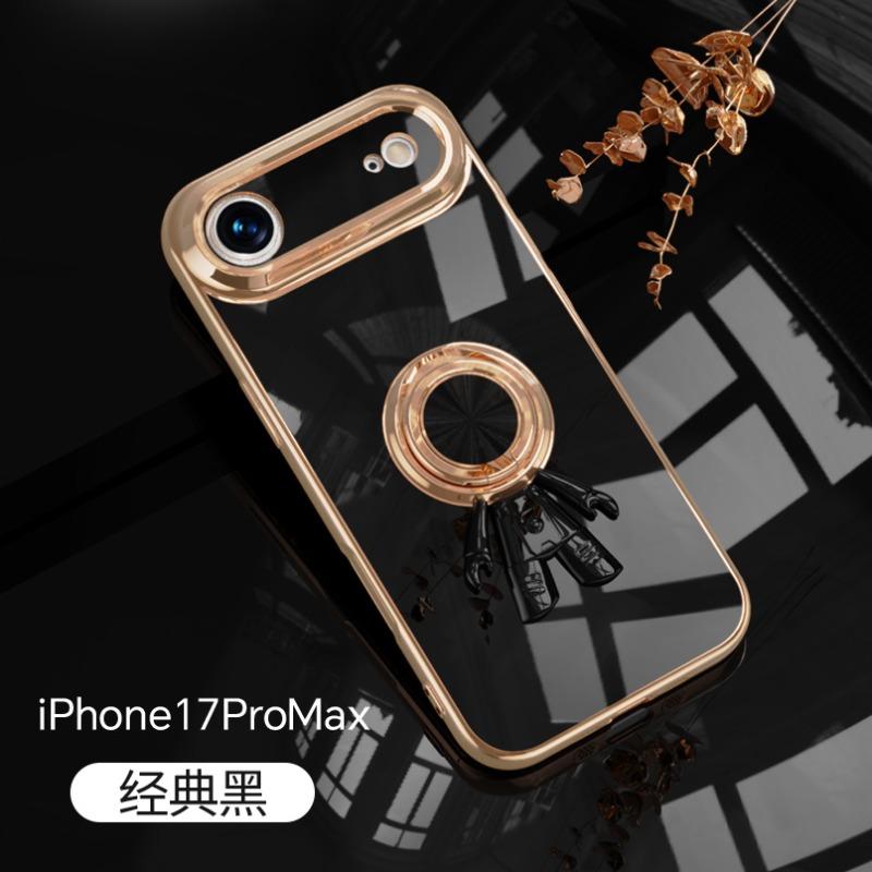 Electroplating Astronaut Stand Holder Case For iphone 17 Pro Max Plating Silicone Shockproof Protection Cover For iphone 17 Air