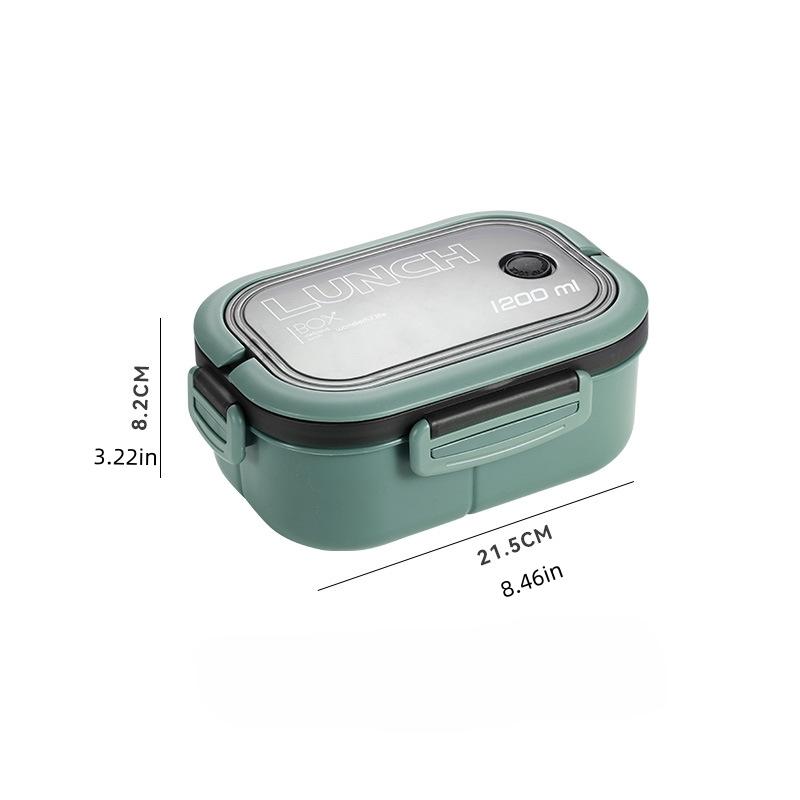 1pcs 1.2L Double-layer Lunch Box Portable Compartments Microwae Bento Lunchbox Children Kid School Lunch Box With Fork And Spoon