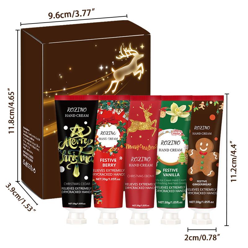 Christmas Hand Cream Long-lasting Moisturizing and Hydrating Autumn and Winter Anti-cracking Small Tube Set