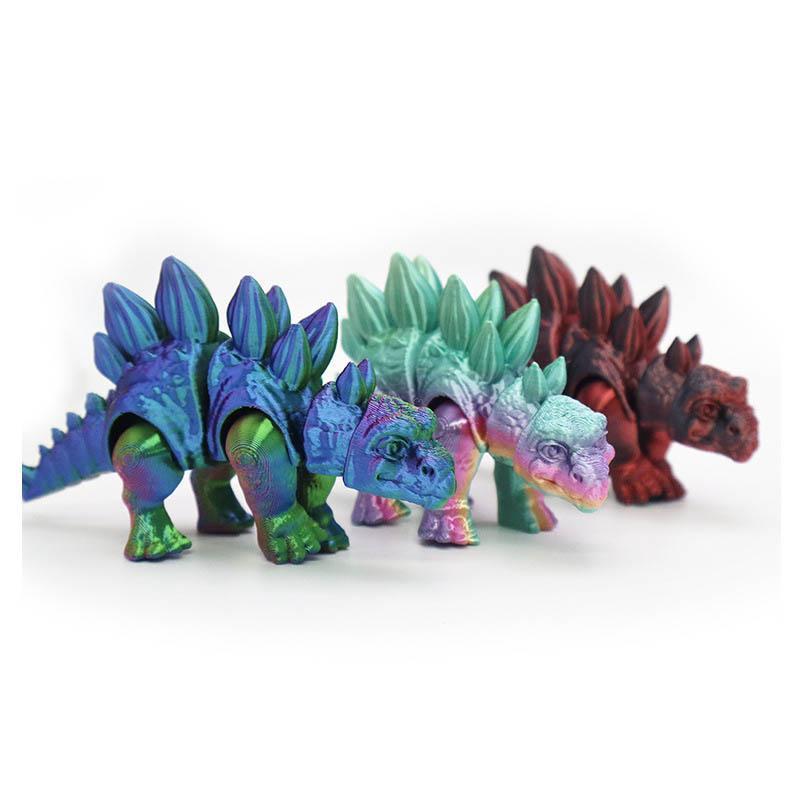 Jurassic 3D Printing Stegosaurus Toy Simulation Dinosaur Figure Model Creative Gift Office Home Decoration Joints Movable
