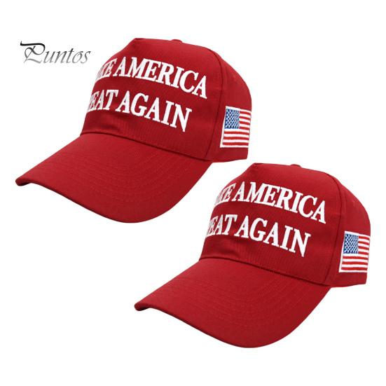 

1/2 шт. бейсболка Трампа с вышитыми буквами и длинными полями MAGA 2024 президентская избирательная кампания с рисунком американского флага митинги вечеринки унисекс кепка 2pcs красный