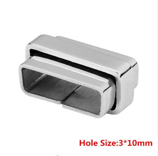 LOULEUR 5 Stück/Los Edelstahl Gebogene Röhren Perlenverbinder Passend für Flache Lederkordel Abstandshalter Röhren Perlenarmband Schmuckherstellung