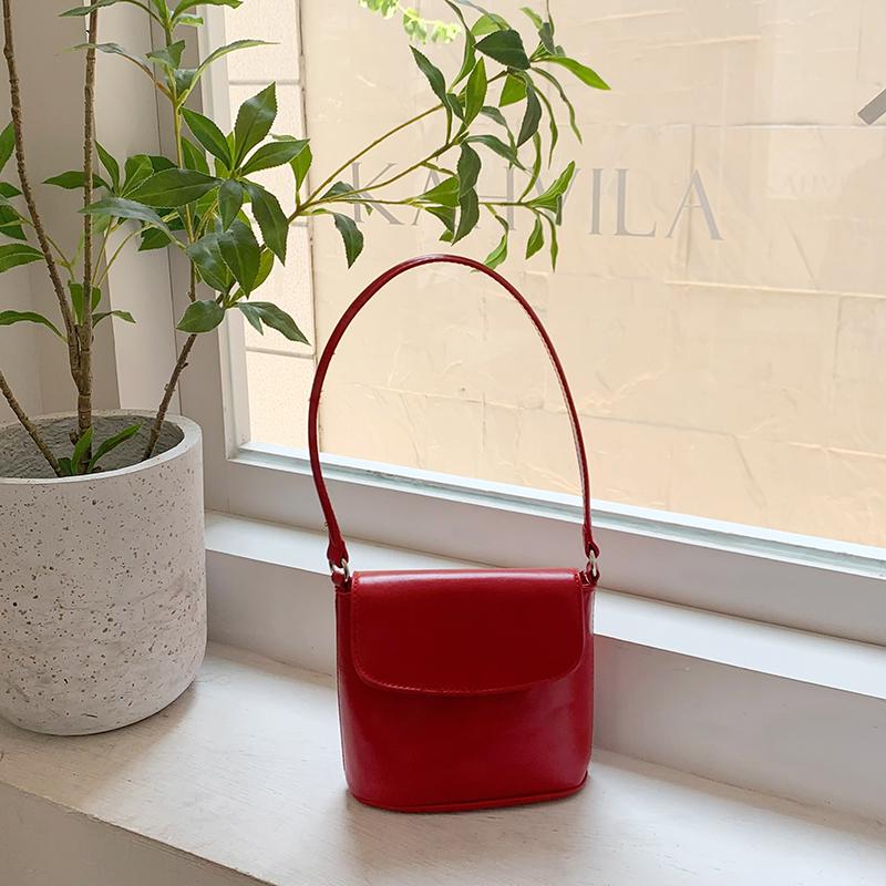 Korean-Style 2025 Red Bucket Crossbody Bag for Women – Versatile & Niche Design красный