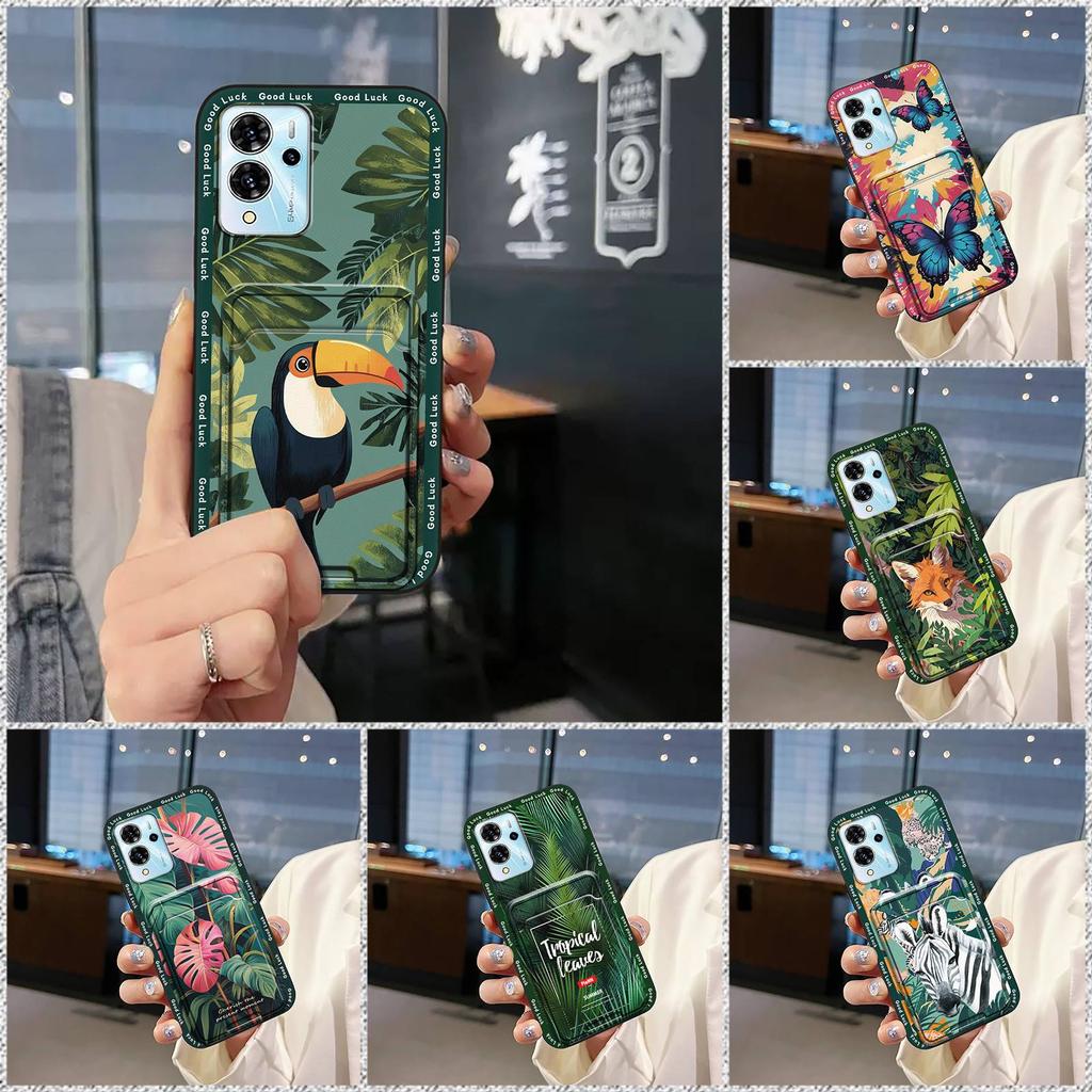 Cover Cute Phone Case For ZTE Blade V40 Pro Shockproof Anti-knock Silicone Card Slot Protective Soft Case Graffiti TPU