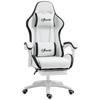 Gaming Chair Gaming Armchair 135 Degrees Reclining Backrest with Headrest Footrest 65W X 65D X 121-129H Cm White and Black