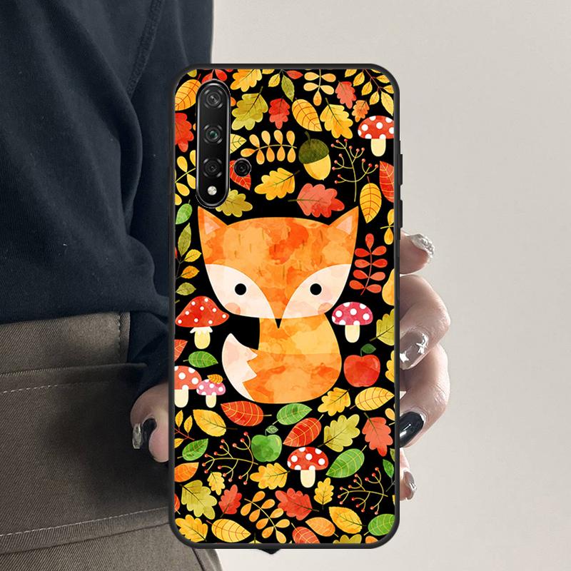 Autumn Leaves Fall Fox For Huawei Nova Y70 Y90 Y60 Y61 Y91 Y72 9 10 SE 12i 12s 11i 5T P60 Pro P20 P30 P40 Lite Case