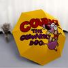 Courage the Cowardly Dog Home Essential Cute Cartoon Umbrella, Portable Folding Umbrella Suitable for All Seasons a0821083