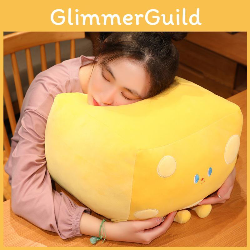 Cheese Butter Cube Yellow Plush Toy Stuffed Doll Cartoon Decoration Kids Gift