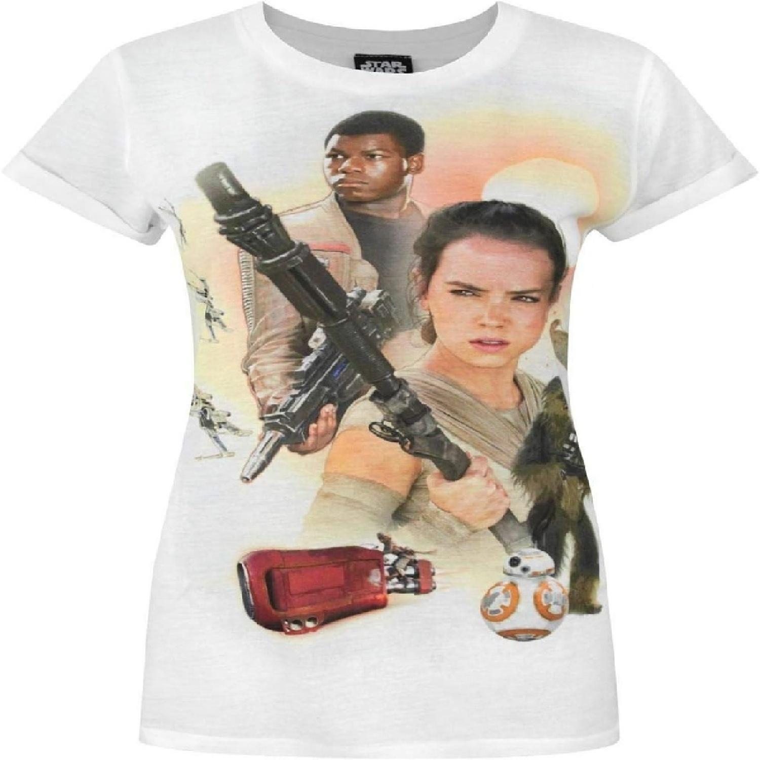 STAR WARS Official Force Awakens Heroes Sublimation Women s T-Shirt (L) White XXXXXL белый
