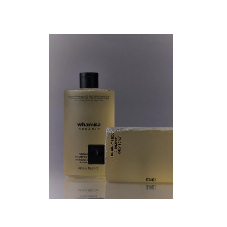 WHAMISA Bio-Samen-Shampoo für fettige Kopfhaut, 490 ml