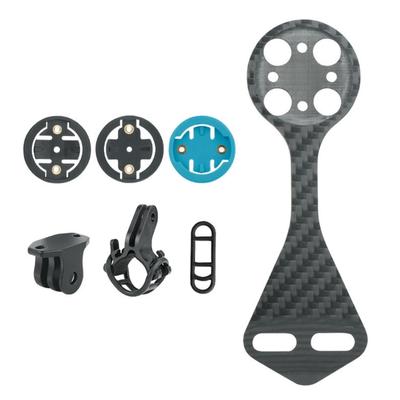 Fiets Stuur Combinatie Mount Verstelbare Out Front Computer Mount Koolstofvezel Fiets Stuurpen Mount Eenvoudig te Installeren
