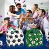 24 Pieces Soccer Treat Box Party Gift Boxes with Handle for Kids Birthday Soccer Party Favor Candy Box