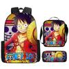 One Piece One Piece Backpack Primary And Secondary School Schoolbag Voyager King Backpack Cartoon Schoolbag Three-Piece Set