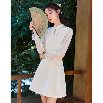 2025 Autumn New Chinese Style Qipao Slimming Dress