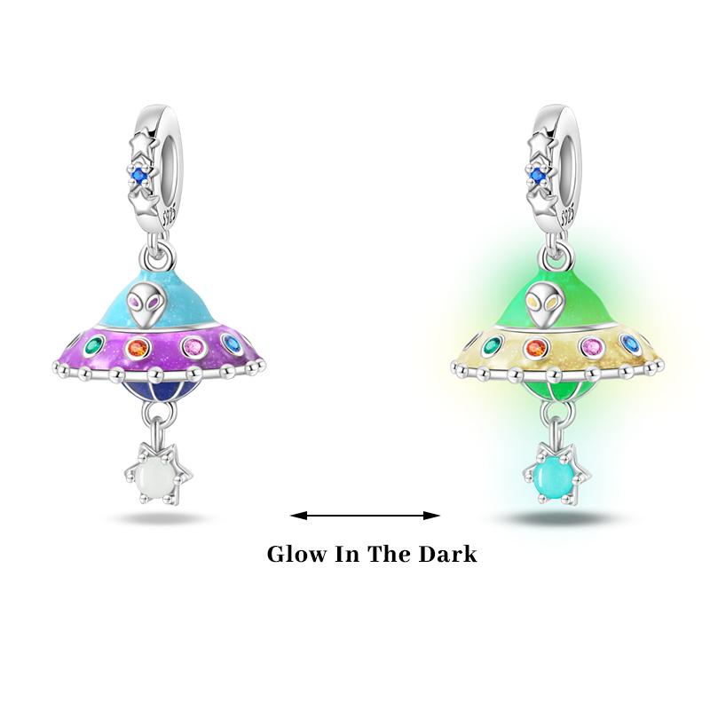 Copper Color Fireflies Bees Stars Turtles Luminous Charms Beads Fit 3Mm Original Bracelets Diy Jewelry Gift