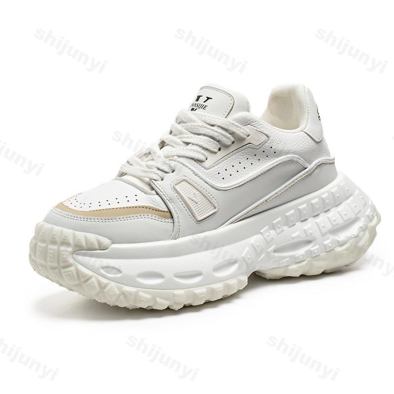 Fashion Niche Design Men's Low Top Casual Thick Soled Shoes 2025 Autumn New Fashion Trend Versatile Comfortable Non Slip Chunky sneakers