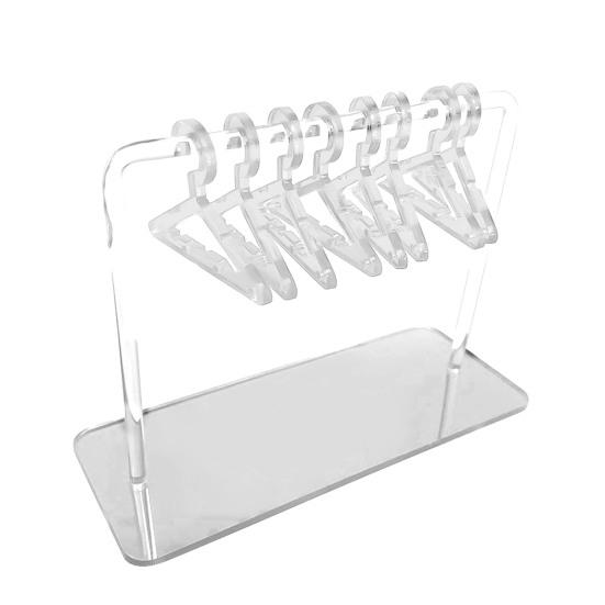 1 Set Earring Rack Coat Hanger Shape Polished with Base Jewelry Storage Acrylic Ear Studs Display Earring Hanging Organizer Girls Supply