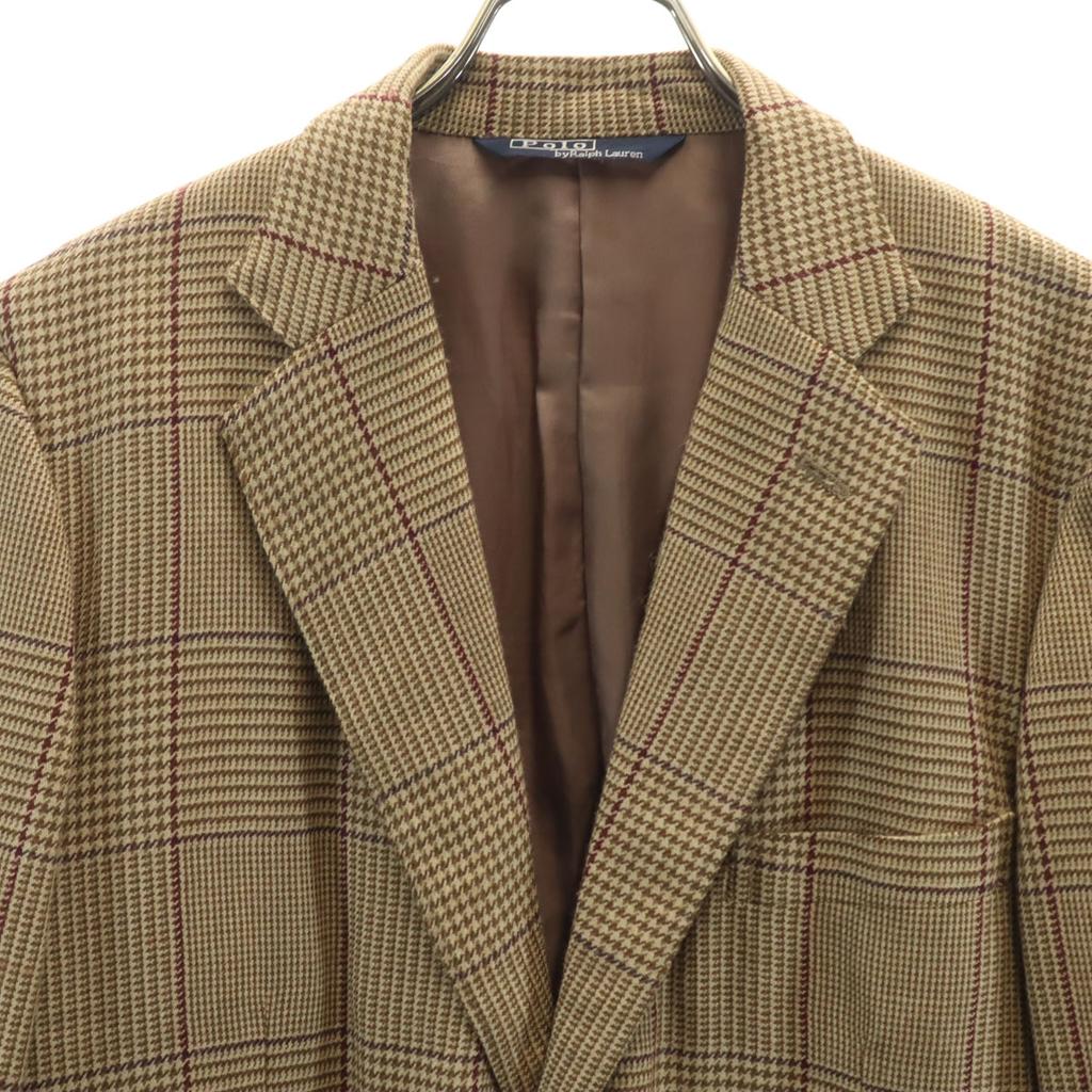 Polo by Ralph Lauren Jackett mit versetztem Muster, tailliert C98-W88-T175 Khaki Herren Gebraucht