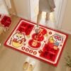 Non-slip Spring Festival Door Mat Cartoon Entrance Feet Mat Traditional Entrance Door Rug  Holiday