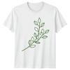 Hand Drawn Leaves Unisexs TShirt Botanical Art Nature Birthday Gift For Her