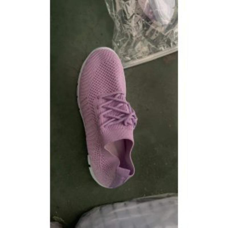 Spring and summer fly-woven mesh women's shoes breathable sports shoes deep-mouth lace-up muffin bottom casual running women's shoes