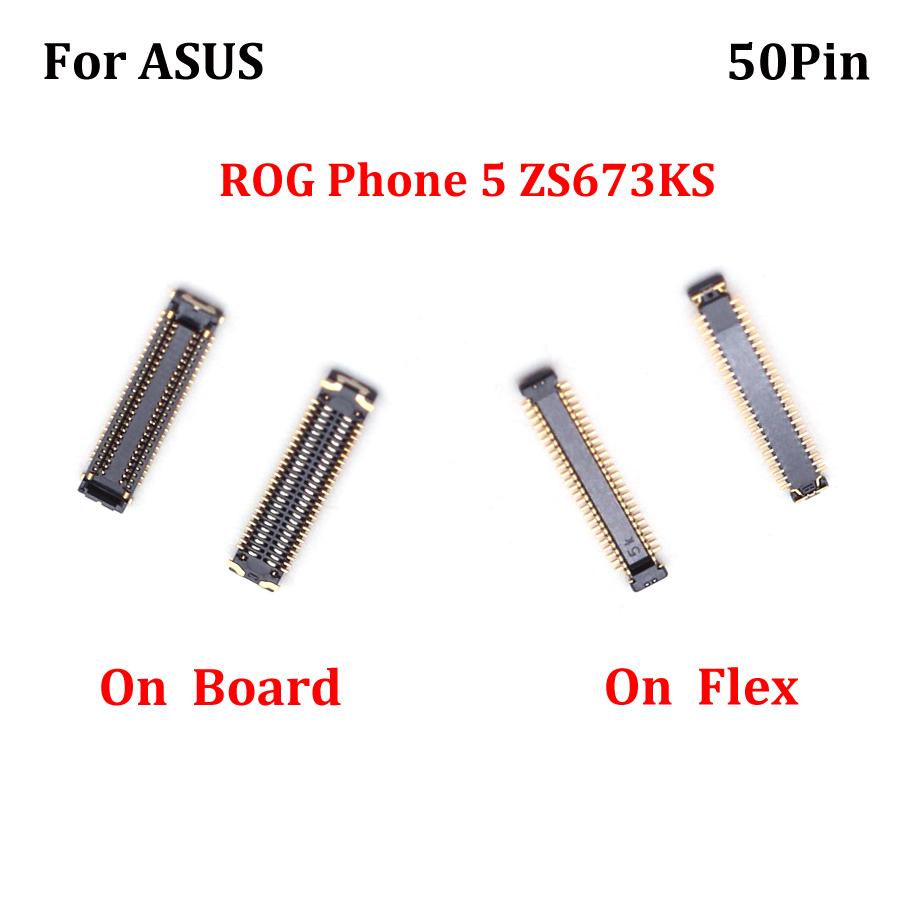 2-10Pcs For Asus I005DA 5S Pro Rog5 ROG Phone 5 ZS673KS Usb Charger Flex Inner FPC Sim Card Reader Board Holder Connector Plug