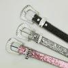 Women's Sparkly Punk Waist Belt Rhinestone Studded Glitter Crystal Buckle 1Pcs for Club Rave Events