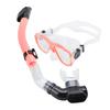 Adults Snorkel Set AntiFog Diving Cover Tempered Glass Goggles with Dry Top Snorkel Tube(Blue )
